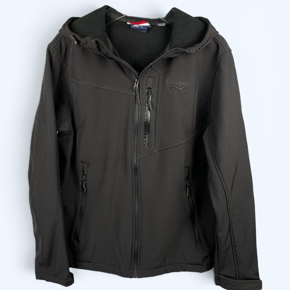Reebok Men's Lightweight Softshell Jacket Water-resistant Medium Black